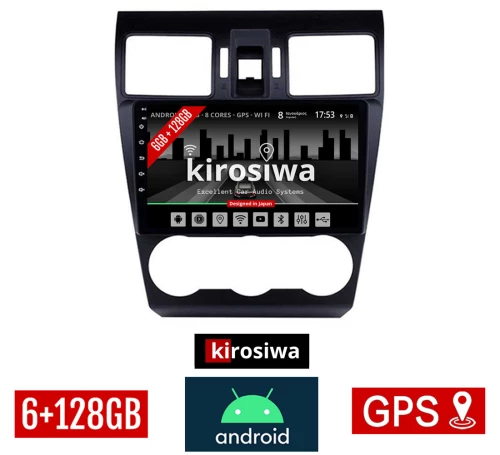 KIROSIWA 6+128GB SUBARU IMPREZA (μετά το 2013) Android οθόνη αυτοκίνητου 6GB με GPS WI-FI (ηχοσύστημα αφής 9" ιντσών OEM Youtube Playstore MP3 USB Radio Bluetooth Mirrorlink DSP Apple Carplay Android Auto 4G SIM card 4x60W, AUX) RX-9534