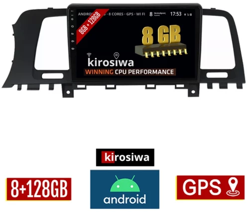 KIROSIWA 8GB + 128GB NISSAN MURANO (2007 - 2014) Android οθόνη αυτοκίνητου με GPS WI-FI (ηχοσύστημα αφής 9" ιντσών OEM Youtube Playstore MP3 USB Radio Bluetooth Mirrorlink DSP Apple Carplay Android Auto 4G Sim Card 4x60W, AUX) KL-2569