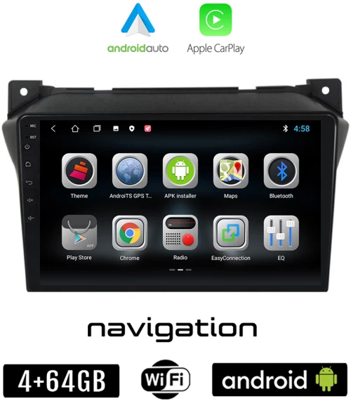 NISSAN PIXO (μετά το 2009) Android οθόνη αυτοκίνητου 4GB + 64GB με GPS WI-FI (ηχοσύστημα αφής 9" ιντσών OEM Android Auto Apple Carplay Youtube Playstore MP3 USB Radio Bluetooth Mirrorlink εργοστασιακή, 4x60W)