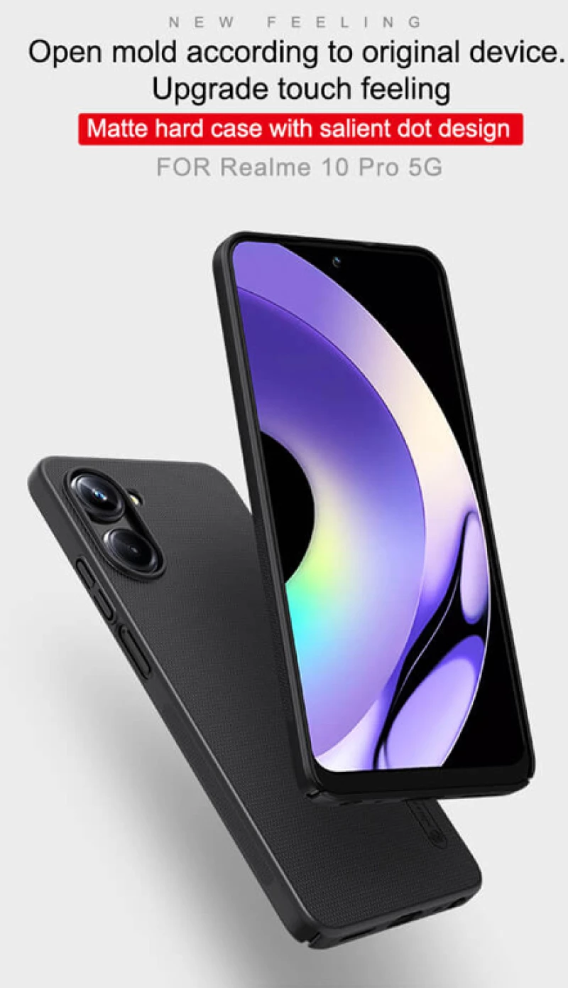 NILLKIN θήκη Super Frosted Shield για Realme 10 Pro 5G  μαύρη