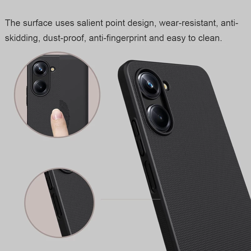 NILLKIN θήκη Super Frosted Shield για Realme 10 Pro 5G  μαύρη