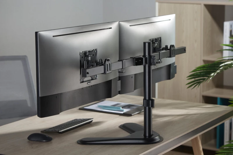 BRATECK βάση γραφείου LDT57-T02 για 2 οθόνες 17"-32"  έως 9kg ανά οθόνη