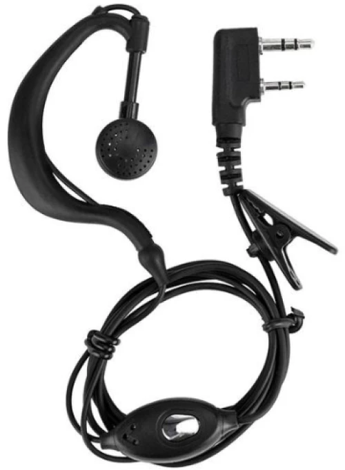 Ακουστικό Ear Hook UHF/VHF με PTT Μικρόφωνο για Πομποδέκτη BAOFENG BF-888  UV-5R  UV-82