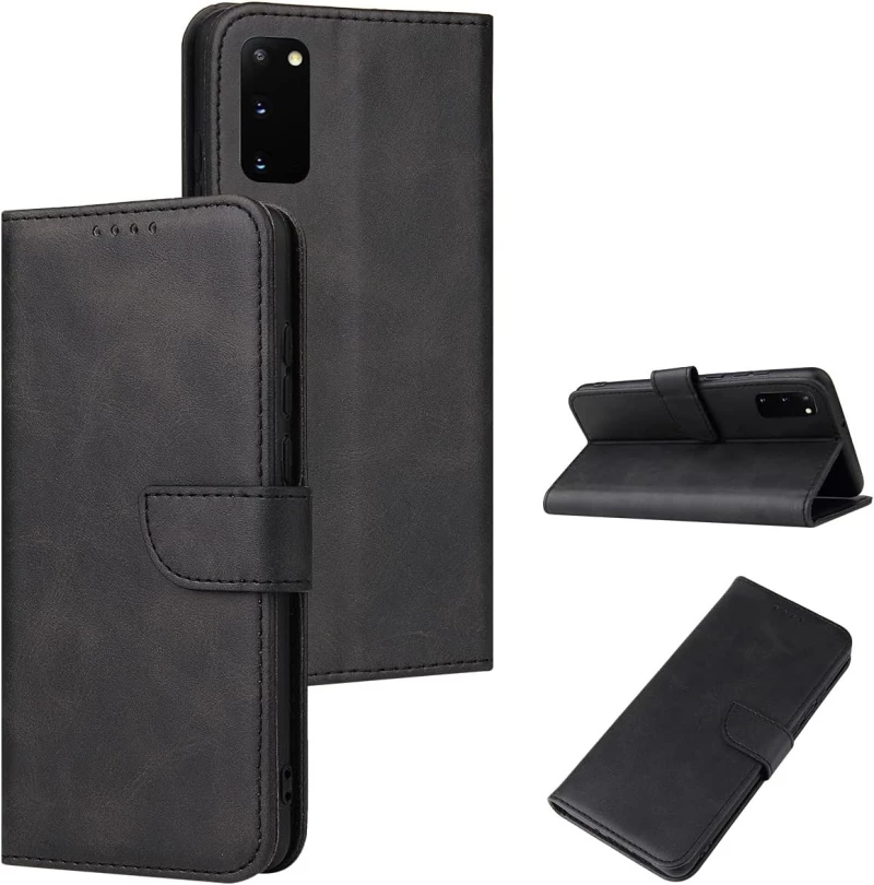 Samsung Galaxy A54   – Δερματίνη Αναδιπλούμενη Book Case με Ενσωματωμένη Θήκη Σιλικόνης – Black (oem)