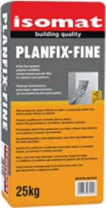 Isomat Planfix-Fine Ιδιαίτερα Λεπτόκοκκος, Ρητινούχος Τσιμεντόστοκος, Γκρι, 25 Kg