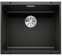 Blanco Subline-U 500-U Black SILGRANIT™ PuraDur™ Γρανιτένιος Νεροχύτης Υποκαθήμενος με 1 Γούρνα 53x46 cm