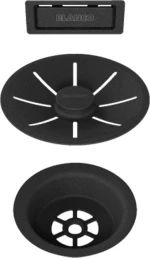 Blanco Σετ Βαλβίδα Με Υπερχείλιση InFino Black Διπλή