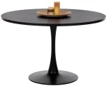 378351 ΤΡΑΠΕΖΙ ΤΡΑΠΕΖΑΡΙΑΣ ΣΤΡΟΓΓΥΛΟ BLACK MARBLE HM9422.02 Φ120X74YΕΚ.