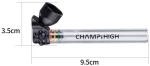 Champ Πιπάκι Γυάλινο 9,5 cm Skull 45° με Δώρο Τριφτη Καπνού Grinder 30mm