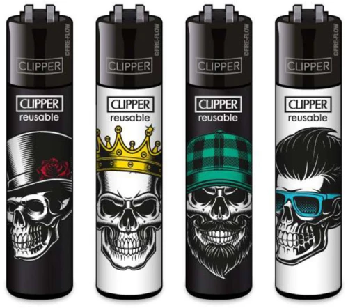 Clipper Αναπτήρας Μεγάλος - Skull Heads