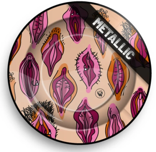 Μεταλλικό Τασάκι - Σχέδιο Pussy Pattern (Ειδική έκδοση 18+)