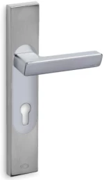 Convex 2145 Ματ Χρώμιο-Χρώμιο Πόμολο Μπάνιου στρογγυλό - Πλάκα 270/151mm(Ζεύγος)