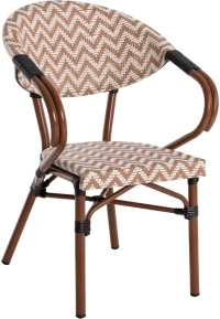 340406 ΠΟΛΥΘΡΟΝΑ BAMBOO LOOK HM5861.03 ΚΑΦΕ-ΛΕΥΚΟ 56,5X56,5X82 ΕΚ.