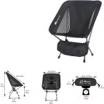 Καρέκλα Παραλίας 54x31x71cm Strong AlpinTec Κωδ. CH150-BL Μαύρη