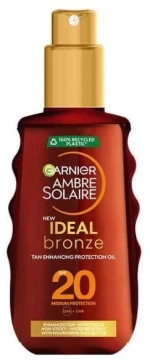 Garnier Ambre Solaire SPF20 Ideal Bronze Tan Enhancing Protection Oil 150ml