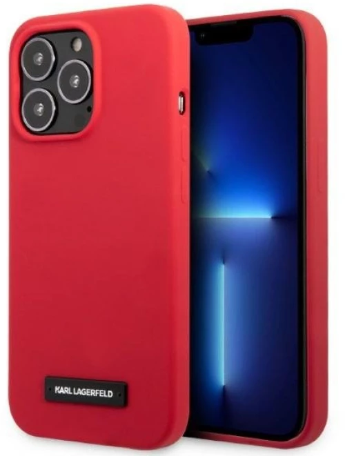 Karl Lagerfeld case for iPhone 13 Pro KLHCP13LSLMP1R red hard case Liquid Glitter Logo