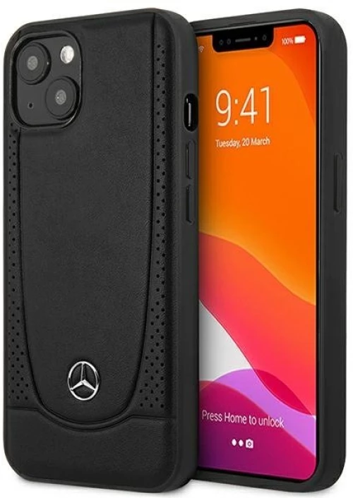 Original Case MERCEDES Leather Urban MEHCP14MARMBK for Iphone 14 Plus Black