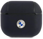 Original Case BMW - Geniune Leather Silver Logo BMA3SSLNA for AirPods 3 Cover - navy