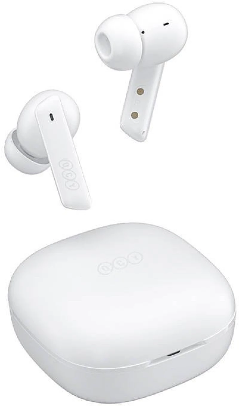 QCY HT05 Melobuds ANC TWS WHITE Dual Driver 6-mic noise cancel. True Wireless Earbuds - 10mm drivers
