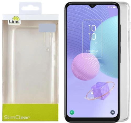 (TCL 405 / 406 / 408) Lime Back Cover Camera Guard Σιλικόνης Διάφανο