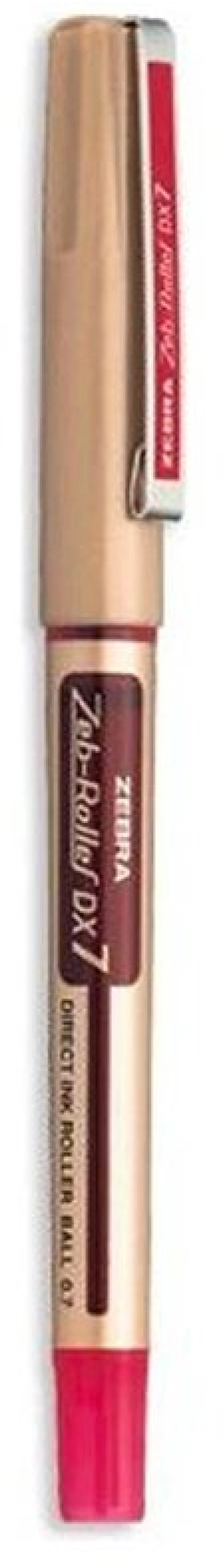 Zebra DX7 Zebroller GOLD RollerPen 0,7mm Red (ZB-16083Z) (ZEBZB-16083Z)