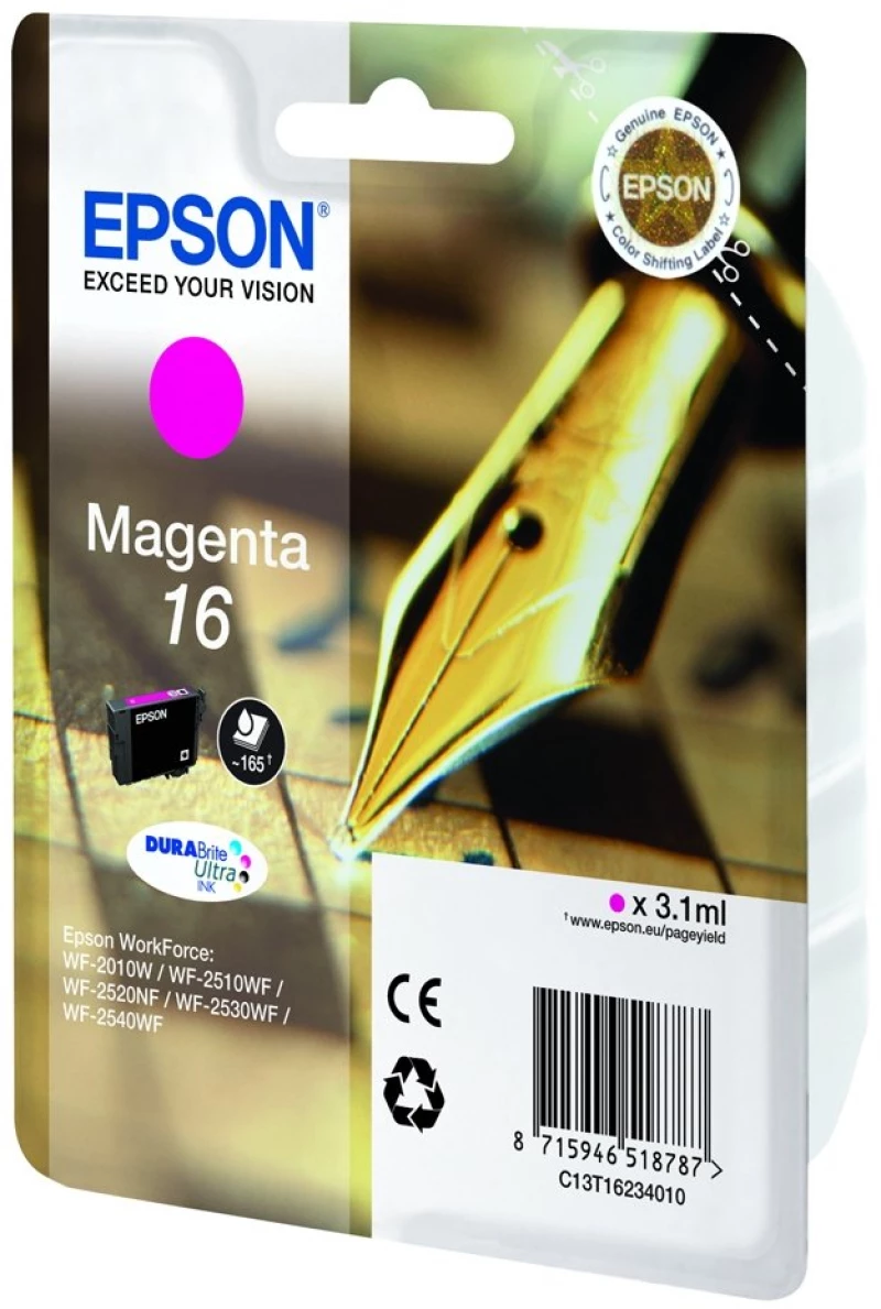 Epson Μελάνι Inkjet No.16 Magenta (C13T16234012) (EPST162340)