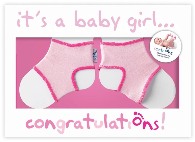Sock Ons – Congratulations Card Ροζ GS-PINK