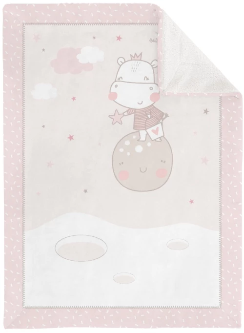 Kikka Boo Κουβέρτα Απαλή sherpa 110x140εκ. Hippo Dreams 31103020136