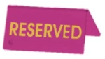 Ταμπελάκι Σήμανσης PG Reserved Φούξια Φωσφοριζέ 10x5 εκ.