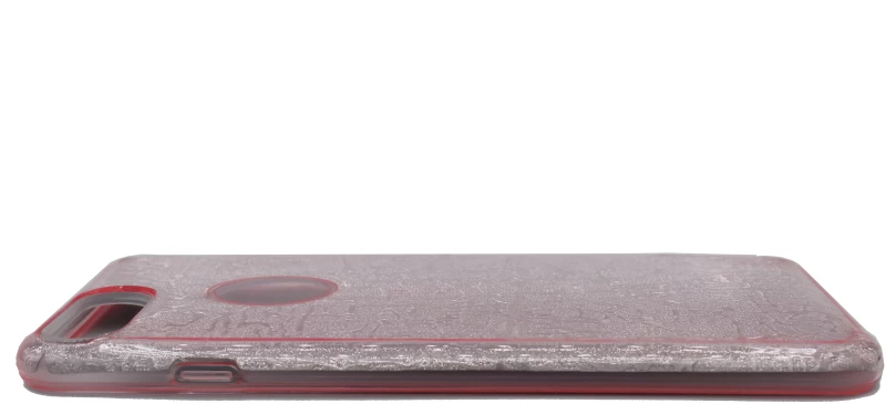 Θήκη TPU με αποσπώμενο ανάγλυφο σχέδιο για iPhone 7 Plus / 8 Plus -ροζ