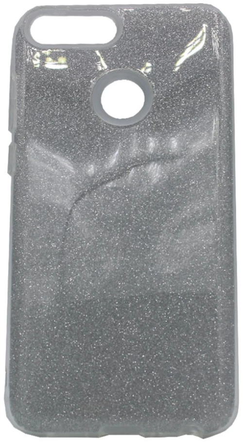 Θήκη TPU με αποσπώμενο Glitter για Huawei P Smart - ασημί