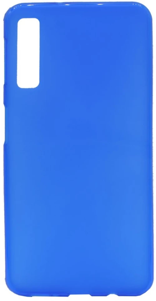 Θήκη TPU διάφανη με mat πλάτη για Samsung A7 2018 - μπλε