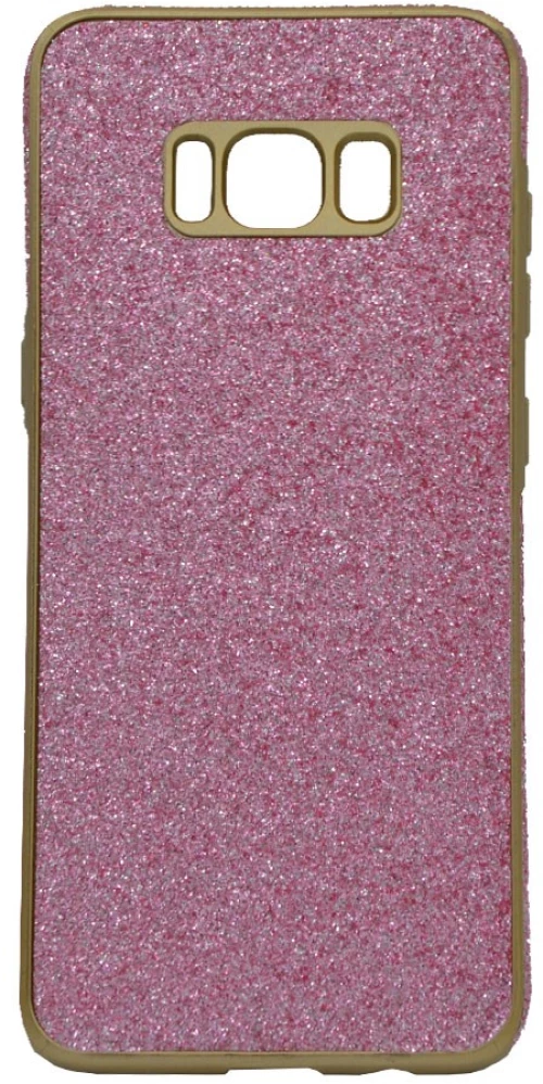 Θήκη σιλικόνης με εξωτερικό Glitter για Samsung S8 - ροζ