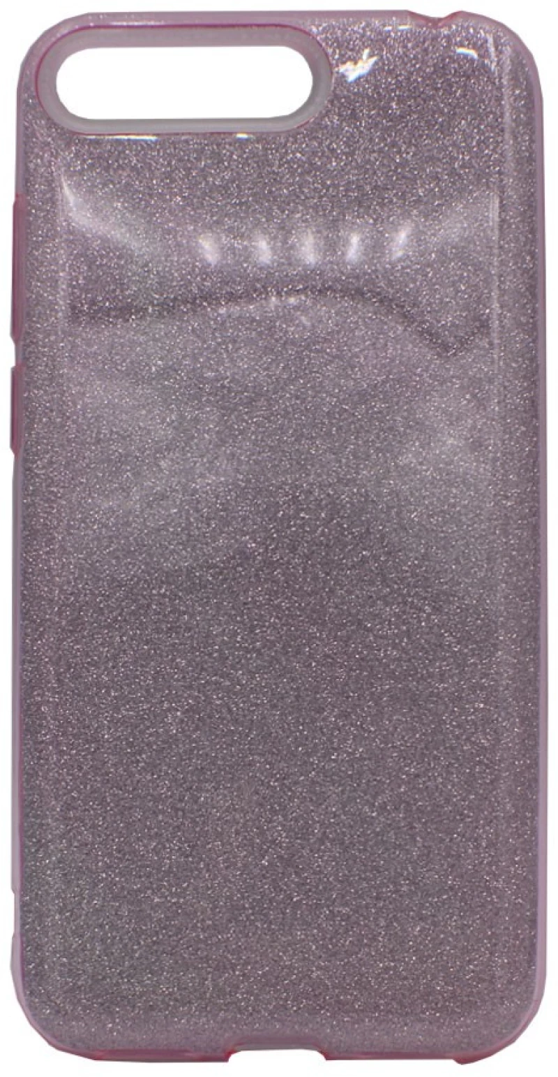 Θήκη TPU με αποσπώμενο Glitter για Huawei Y6 2018 - ροζ