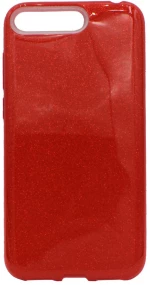 Θήκη TPU με αποσπώμενο Glitter για Huawei Y6 2018 - κόκκινο