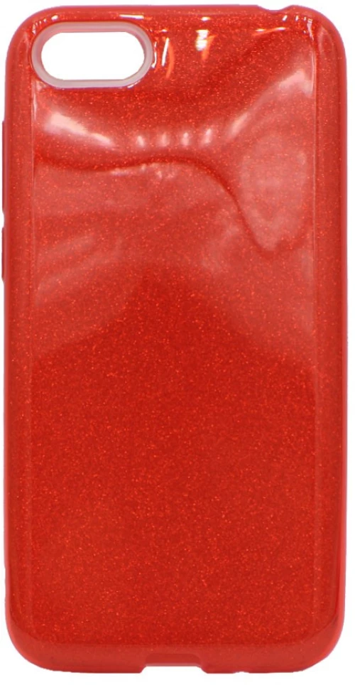 Θήκη TPU με αποσπώμενο Glitter για Huawei Y5/Y5 Prime 2018 - κόκκινο