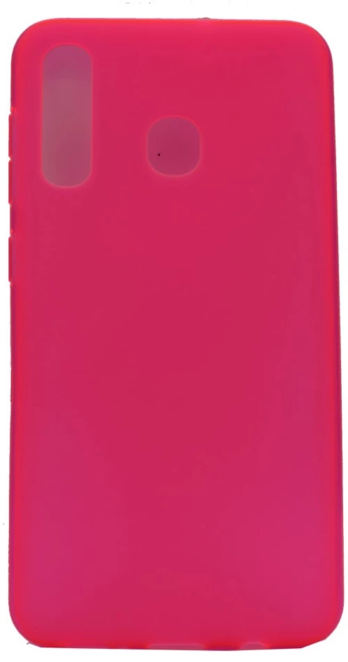 Θήκη σιλικόνης με matte πλάτη και γυαλιστερό frame για Samsung A50 - ροζ