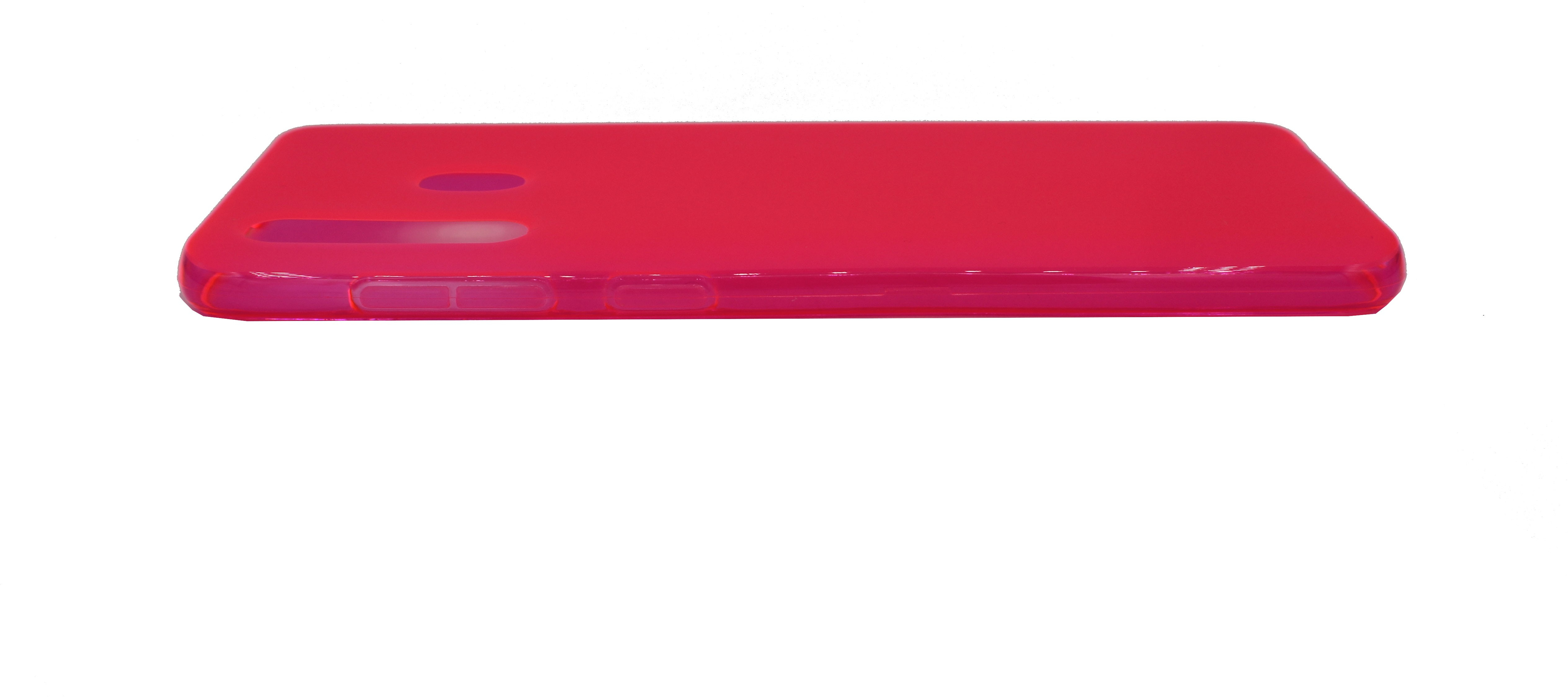 Θήκη σιλικόνης με matte πλάτη και γυαλιστερό frame για Samsung A50 - ροζ