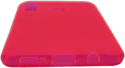 Θήκη σιλικόνης με matte πλάτη και γυαλιστερό frame για Samsung A50 - ροζ