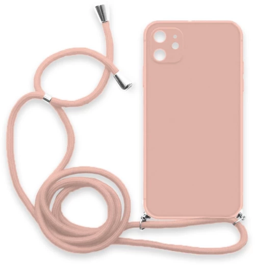 Θήκη Σιλικόνης Crossbody για iPhone 11 - Μπεζ