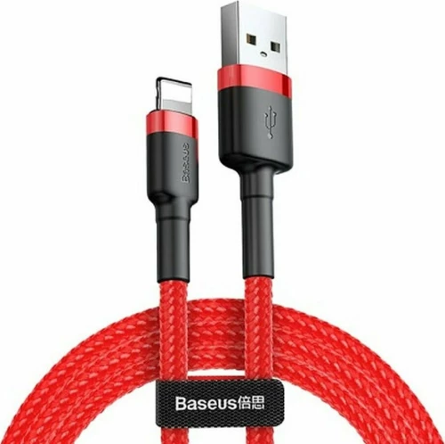Baseus Cafule Braided Καλώδιο USB σε Lightning (0.5m) - Κόκκινο