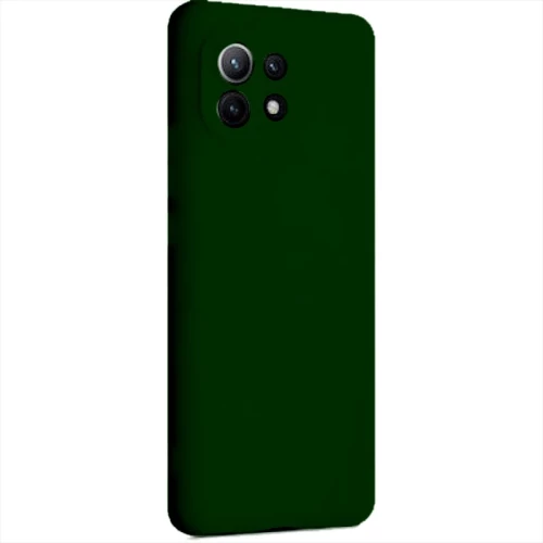 Θήκη σιλικόνης TPU Ultra Slim 0.3mm soft mat για Xiaomi Mi 11 Lite - Σκούρο Πράσινο