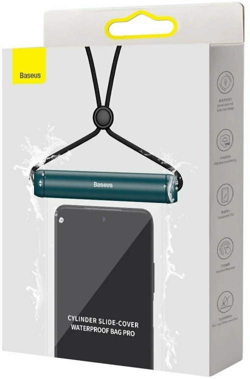 Αδιάβροχη θήκη Baseus Transparent για όλα τα κινητά με οθόνη έως 7.2" - Μπλε