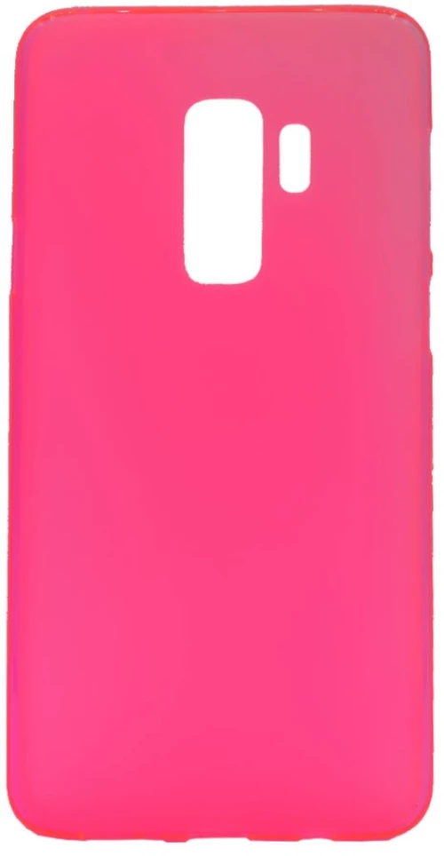 Θήκη TPU διάφανη με mat πλάτη για Samsung S9 Plus - ροζ