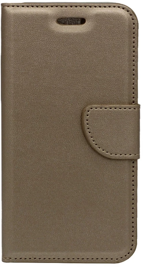 Θήκη flip με υποδοχή καρτών και δυνατότητα STAND για Samsung A6 2018 - χρυσό