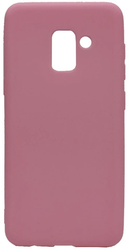 Θήκη σιλικόνης TPU Ultra Slim 0.3mm soft mat για Samsung A8 2018 - απαλό ροζ