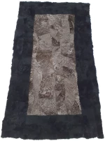 Γούνινο χαλί 75x135 εκ. Γκρι