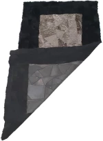 Γούνινο χαλί 75x135 εκ. Γκρι