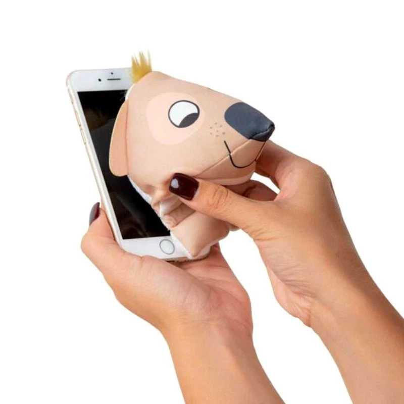 Βάση Κινητού Thinking Gifts Plusheez Puppy 10x8.5x12cm Καφέ