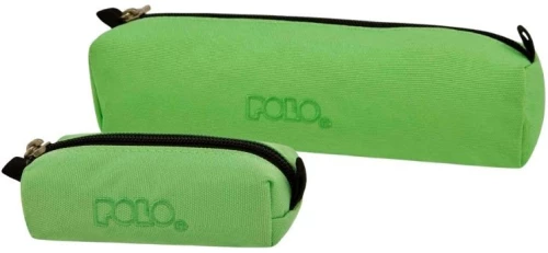 Κασετίνα Βαρελάκι με 1 Θήκη Polo Cord 6x7x24cm Neon Πράσινη 937006-6801
